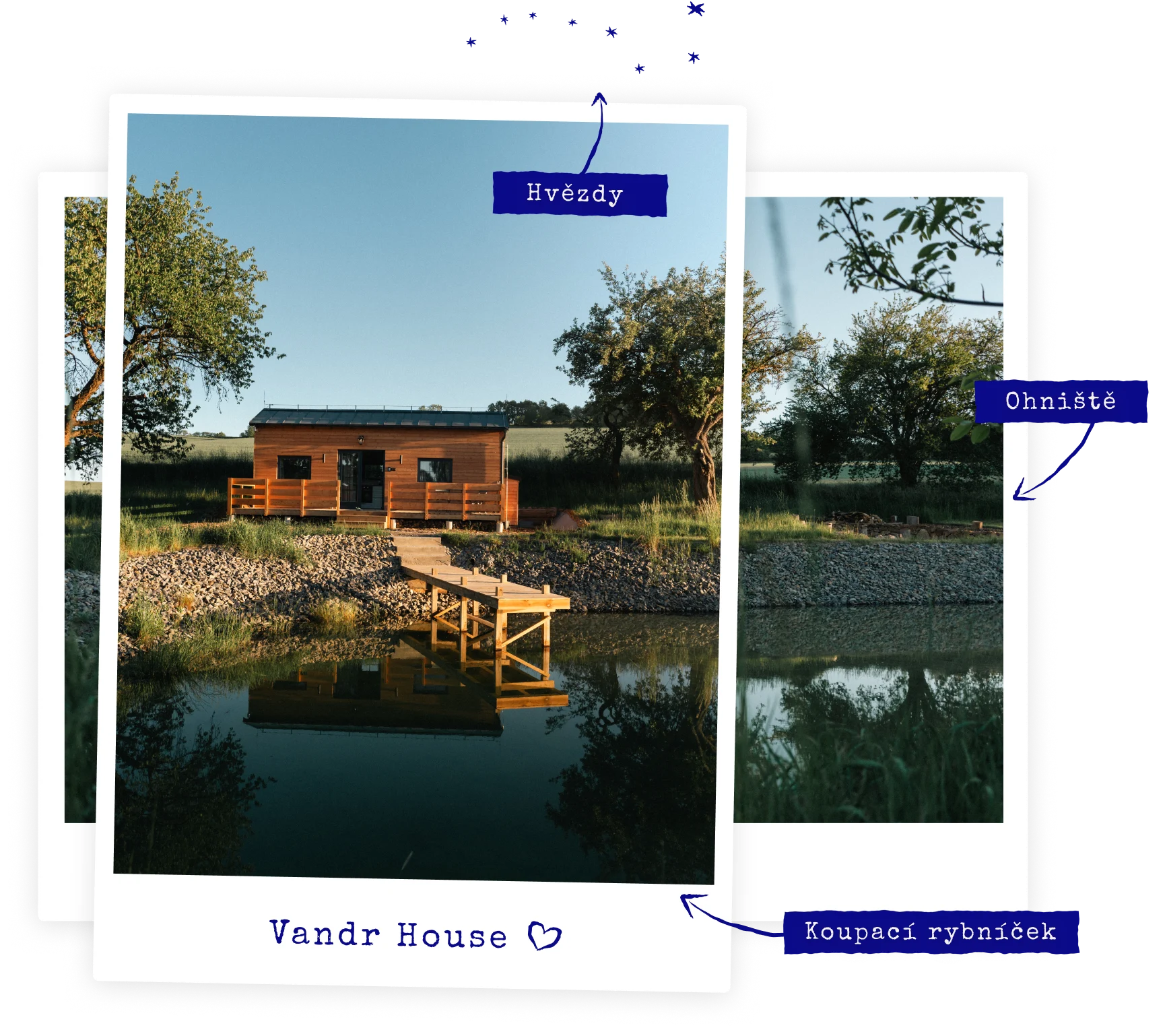 Vandr House glamping domek u rybníčku, Jižní Čechy